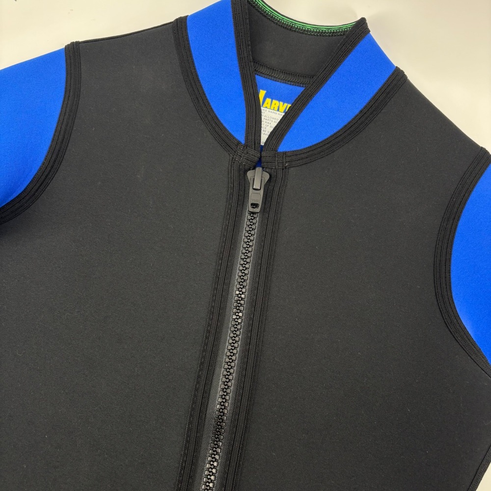 Harvey's Mens Shorty Wetsuit Med/Large Black Blue Neoprene USA Made Watersports‎
